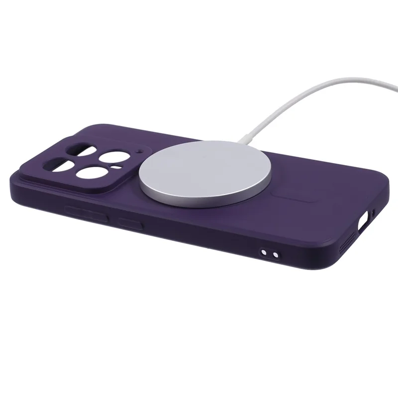 For Xiaomi 14 Case Shockproof TPU Phone Magnetic Case - Dark Purple