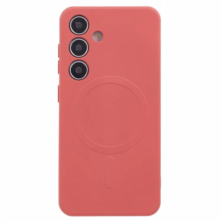 Для Samsung Galaxy S24 Case Shock -resection Tpu Cope Coptable с Magsafe - Camellia Red