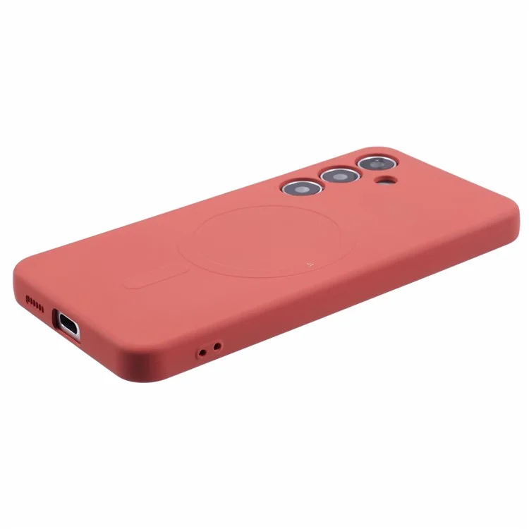 Для Samsung Galaxy S24 Case Shock -resection Tpu Cope Coptable с Magsafe - Camellia Red