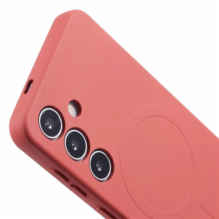 Для Samsung Galaxy S24 Case Shock -resection Tpu Cope Coptable с Magsafe - Camellia Red
