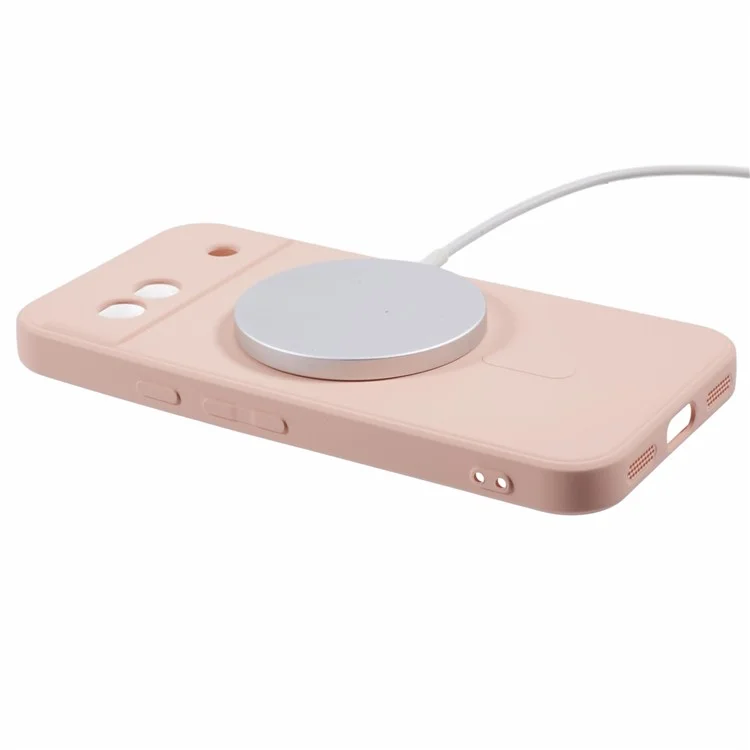 Для Google Pixel 8a Case Shock -resection Tpu Cope Coptable с Magsafe - Розовый