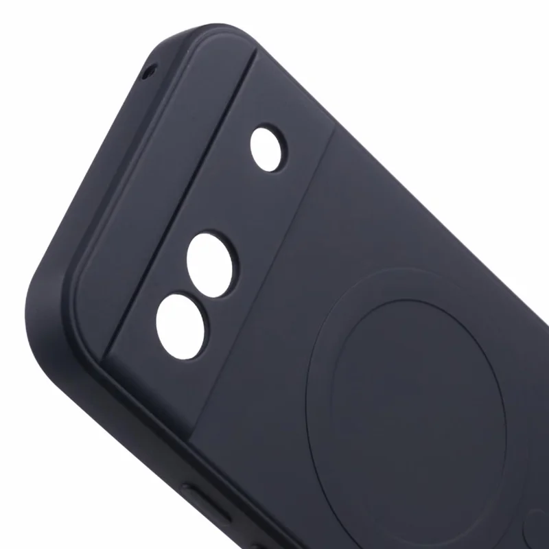 For Google Pixel 8a Case Shockproof TPU Phone Cover Magnetic Case - Black