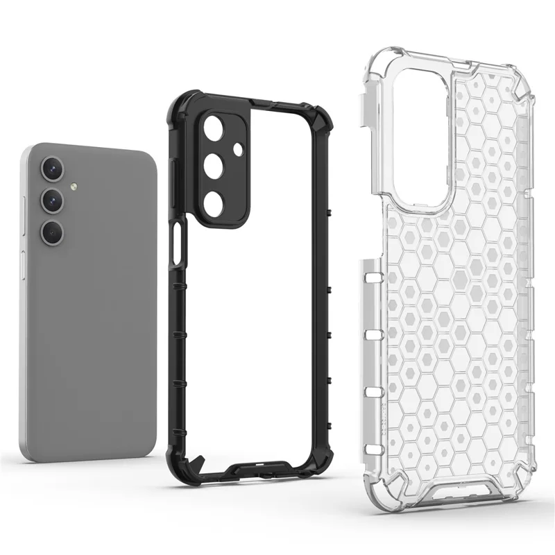 For Samsung Galaxy M35 5G Case PC+TPU Phone Cover Honeycomb Shape - Blue
