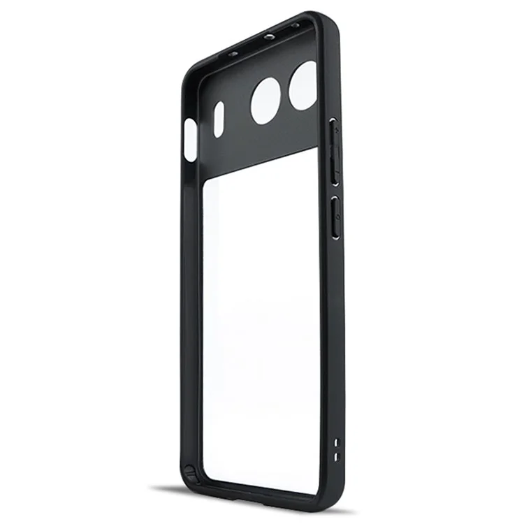 Funda para OnePlus Nord 4 a prueba de golpes de PC+TPU con tapa trasera transparente