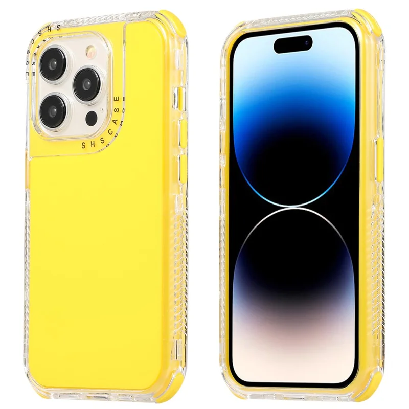 For iPhone 16 Pro Max Case 3-in-1 Drop-Proof PC+TPU Phone Cover - Yellow