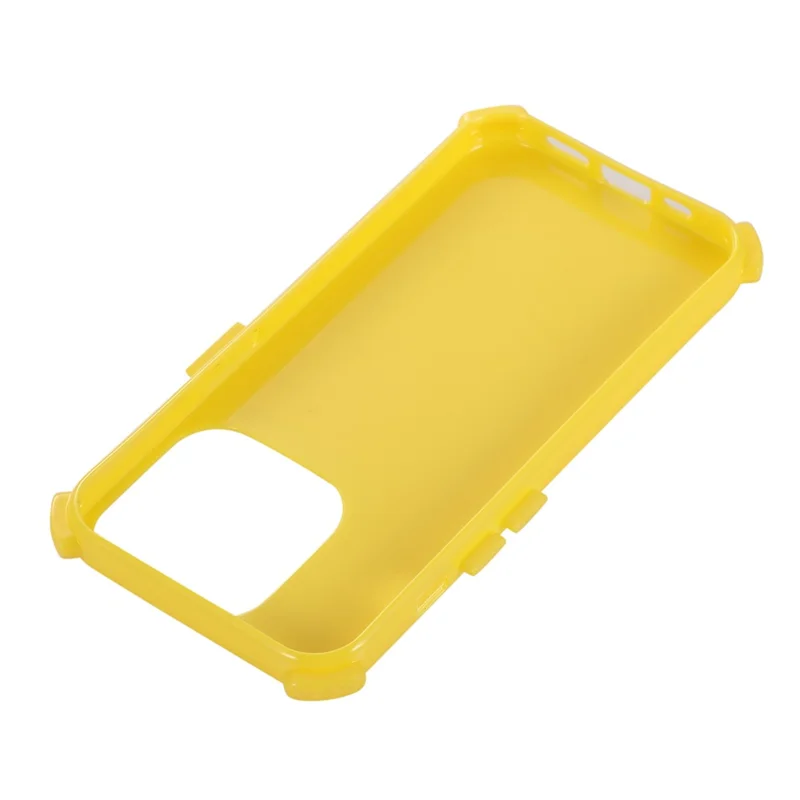 For iPhone 16 Pro Max Case 3-in-1 Drop-Proof PC+TPU Phone Cover - Yellow