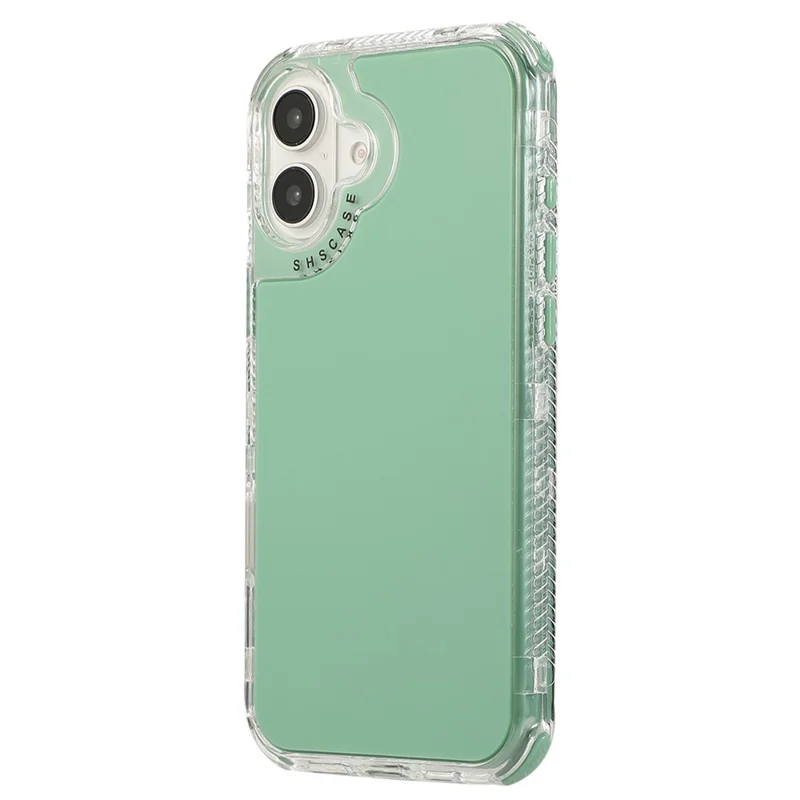 Voor iPhone 16 Plus hoesje 3-in-1 valbestendig PC+TPU telefoonhoesje - Donkergroen