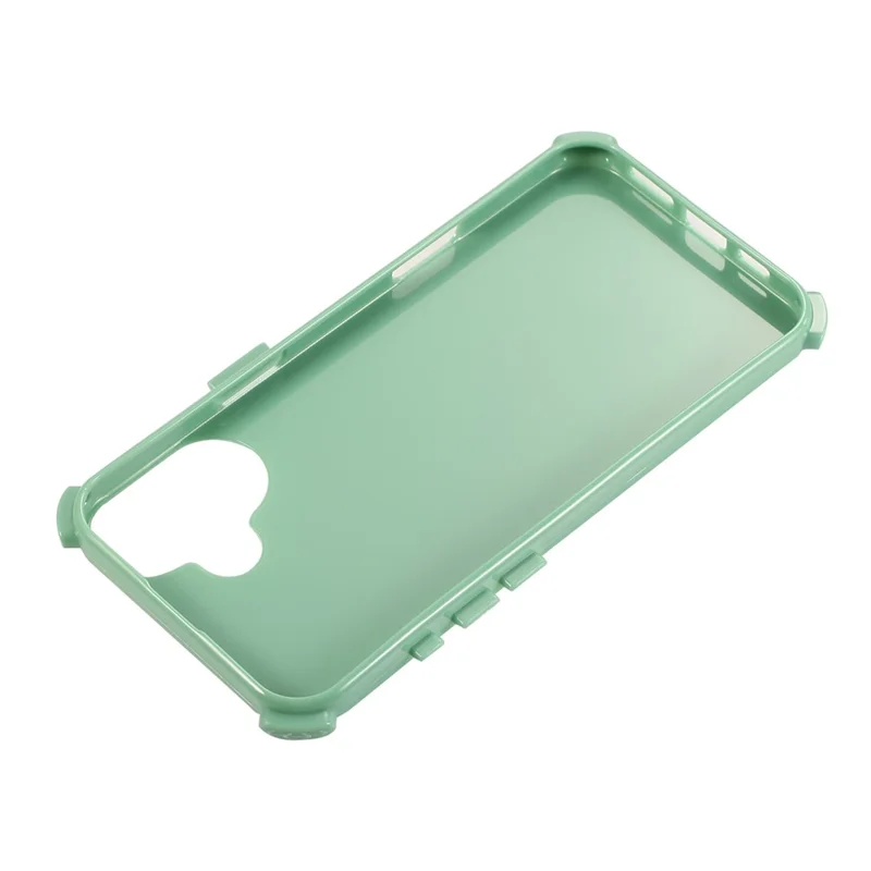 Voor iPhone 16 Plus hoesje 3-in-1 valbestendig PC+TPU telefoonhoesje - Donkergroen