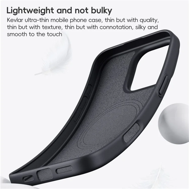 Funda Compatible con iPhone 16 MagSafe a Prueba de Golpes TPU+Fibra de Aramida Cubierta de Teléfono Textura de Fibra de Carbono