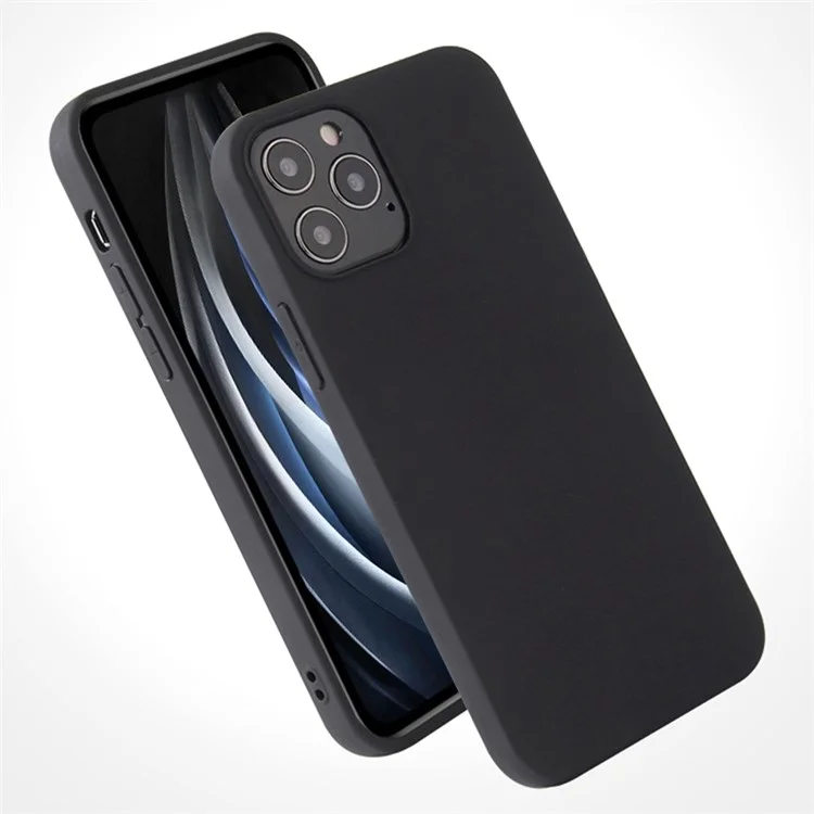 Para Iphone 16 Pro Max TPU Case de Teléfono Matte Anti-dingerprint Cubierta Protectora - Negro