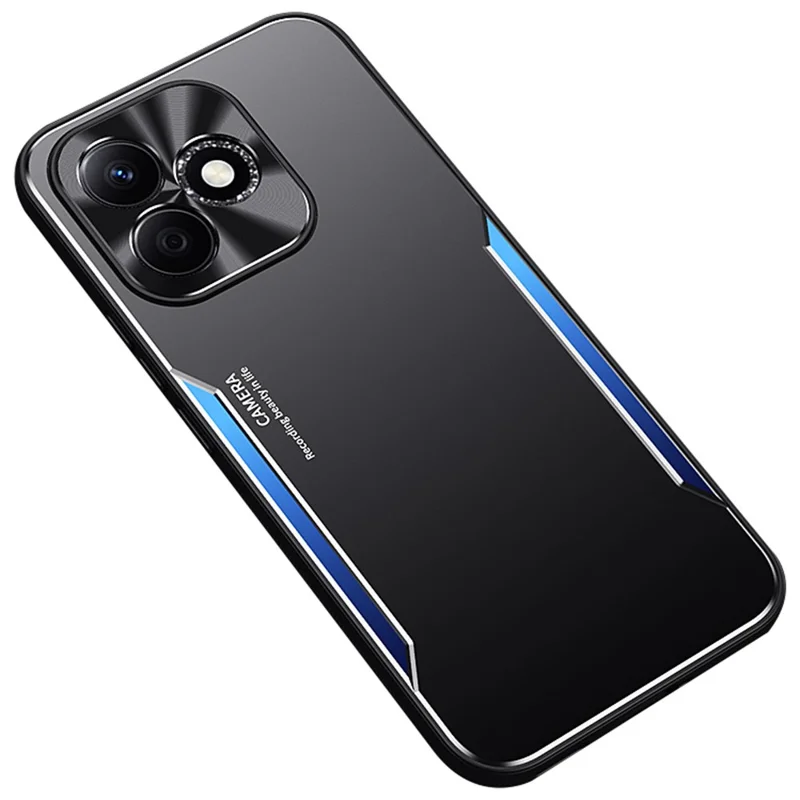 For Honor X60i 5G Case Aluminum Alloy + TPU Shockproof Phone Cover - Blue