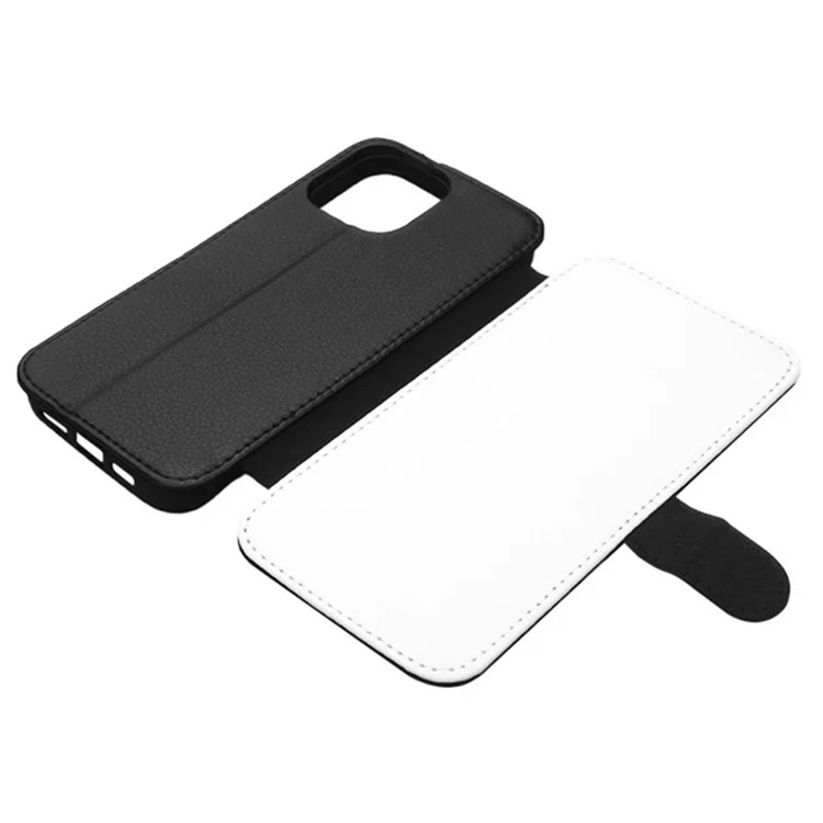 For iPhone 16 Pro Case PU Leather Sublimation Blank Smart Phone Cover with Card Holder