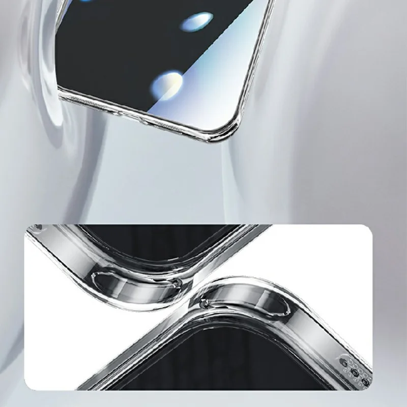 Sulada Para Iphone 16 Pro Clear Case TPU +caja de Teléfono a Prueba de Amortiguadores de Vidrio Templado - Transparente