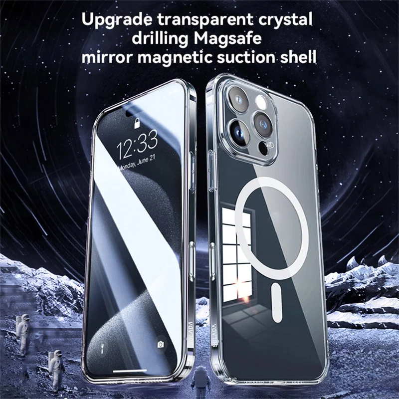 SULADA Pour Iphone 16 Pro Case Integ in Lens Film Tpu + pc Téléphone Couverture Compatible Avec Magsafe - Transparent