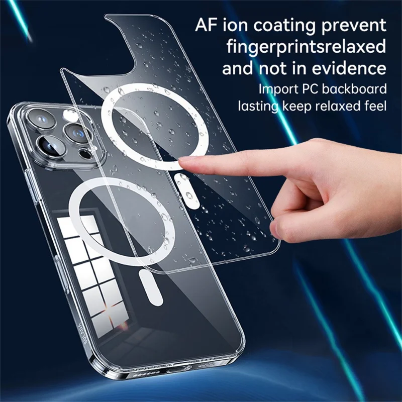 SULADA Pour Iphone 16 Pro Case Integ in Lens Film Tpu + pc Téléphone Couverture Compatible Avec Magsafe - Transparent