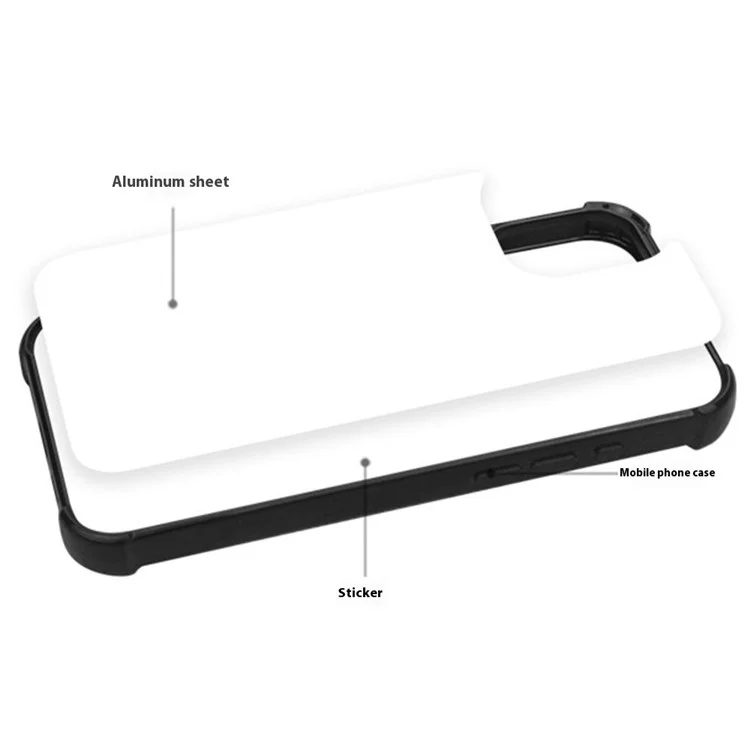 10 Stück / Packung für iPhone 16 Pro Case Four Corners Anti-Drop PC+TPU Phone Cover Support Heat Transfer Printing