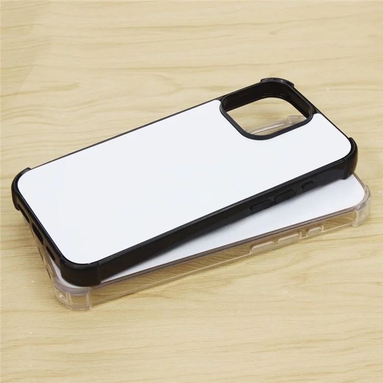 10 Stück / Packung für iPhone 16 Pro Case Four Corners Anti-Drop PC+TPU Phone Cover Support Heat Transfer Printing