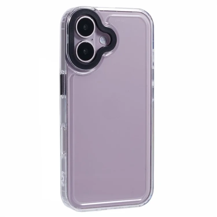For iPhone 16 Clear Phone Case PC+TPU Hybrid Back Cover - Transparent