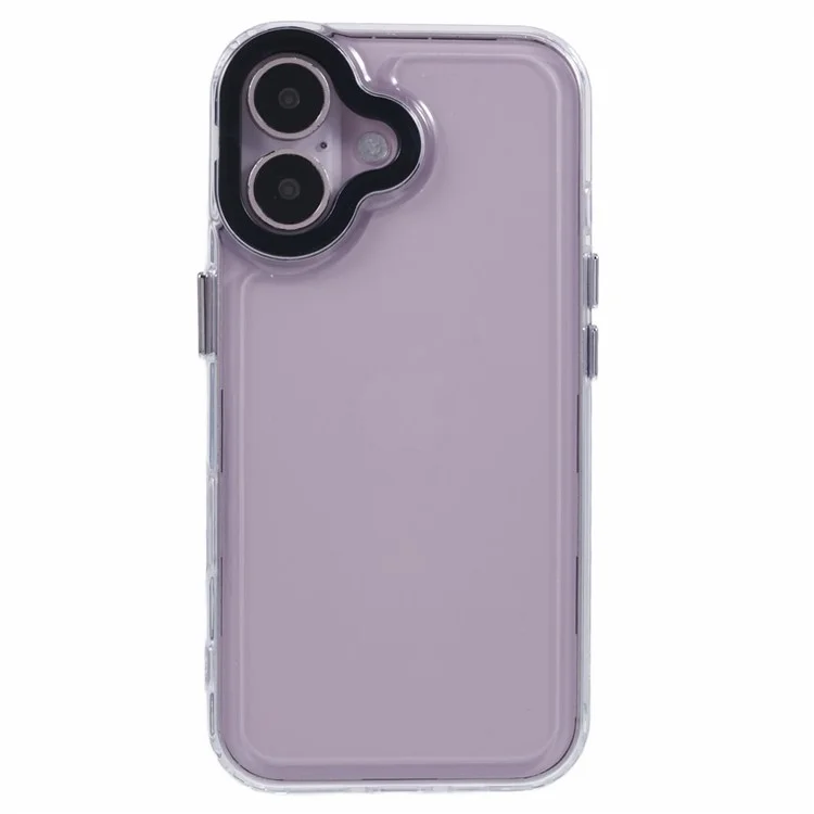 For iPhone 16 Clear Phone Case PC+TPU Hybrid Back Cover - Transparent
