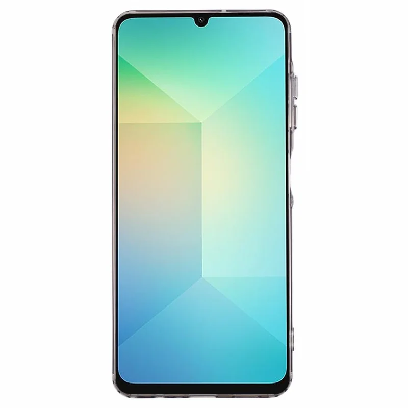 For Samsung Galaxy A06 4G Clear Phone Case PC+TPU Hybrid Back Cover - Transparent Black