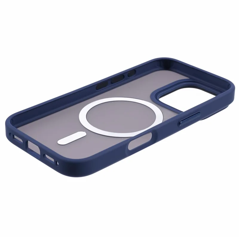 Для Iphone 16 Pro Max Case, Совместимый с Magsafe Tpu+пк Прорезиненным Покрытием Телефонного Телефона - Синий