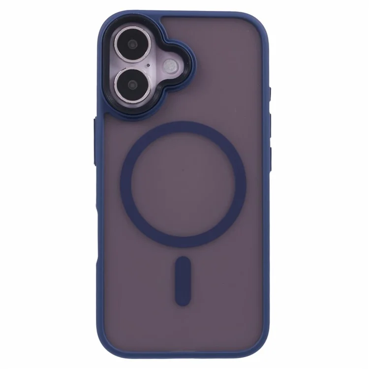 Pour Iphone 16 Plus Case Compatible Avec Magsafe Tpu + pc Caxe de Téléphone à Finition Caoutchoutée - Bleu