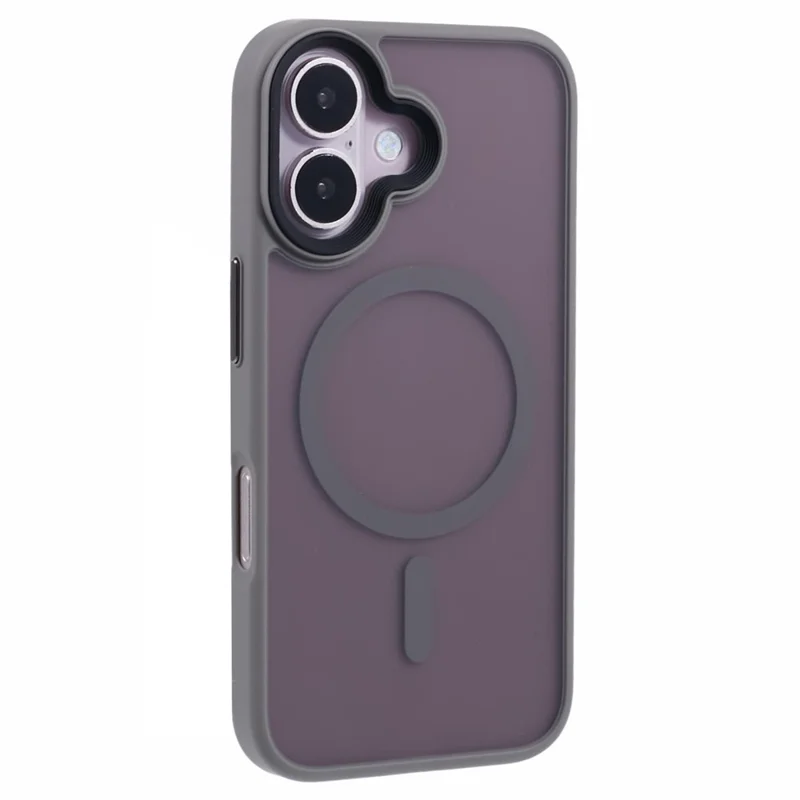For iPhone 16 Plus Case Compatible with MagSafe TPU+PC Rubberized Finish Phone Cover - Grey