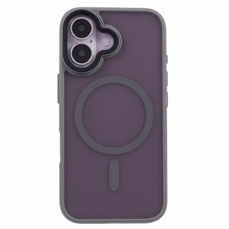 For iPhone 16 Plus Case Compatible with MagSafe TPU+PC Rubberized Finish Phone Cover - Grey