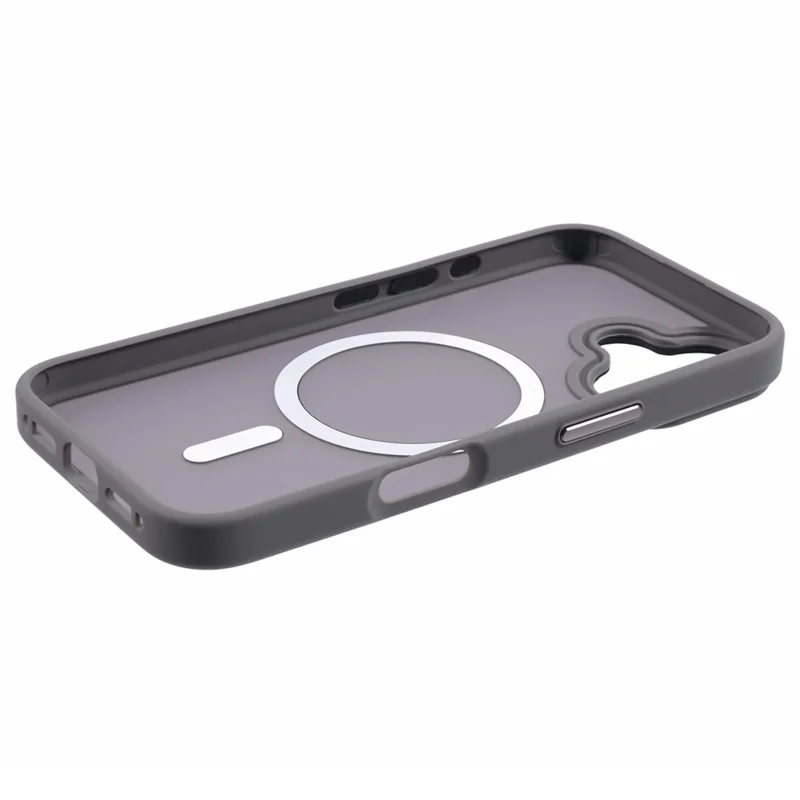 For iPhone 16 Plus Case Compatible with MagSafe TPU+PC Rubberized Finish Phone Cover - Grey
