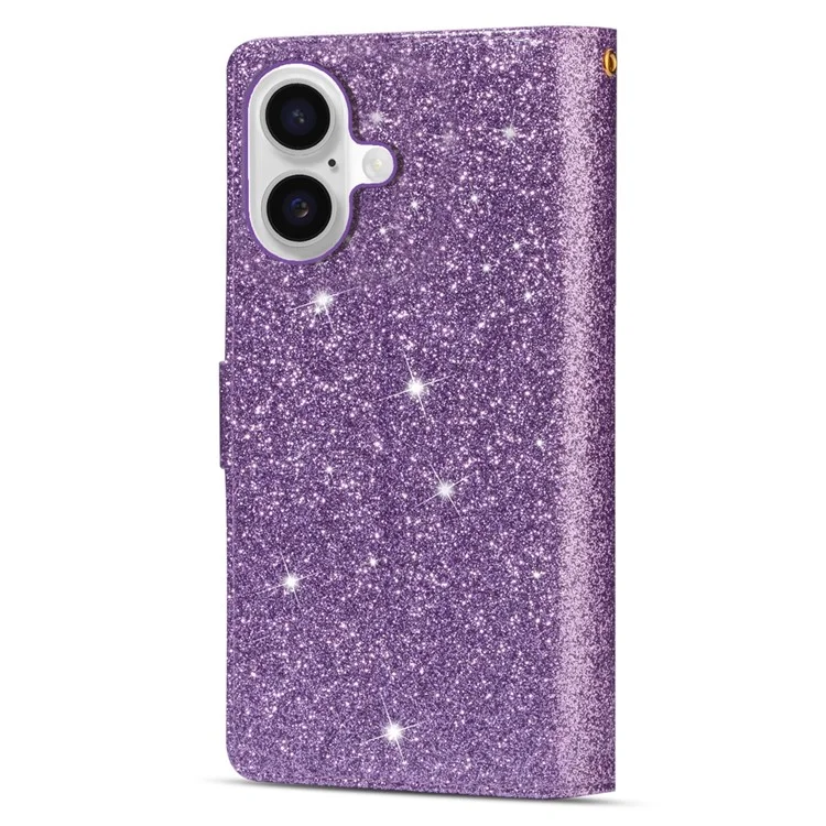 Per Iphone 16 Case Starry Sky Intaglio Del Portafoglio in Pelle Per il Telefono - Viola