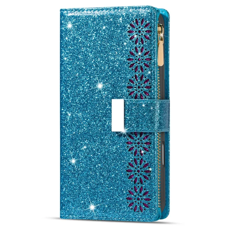 Для Iphone 16 Plus Case Starry Sky Carging Leather Wallet Cover Phone - Синий
