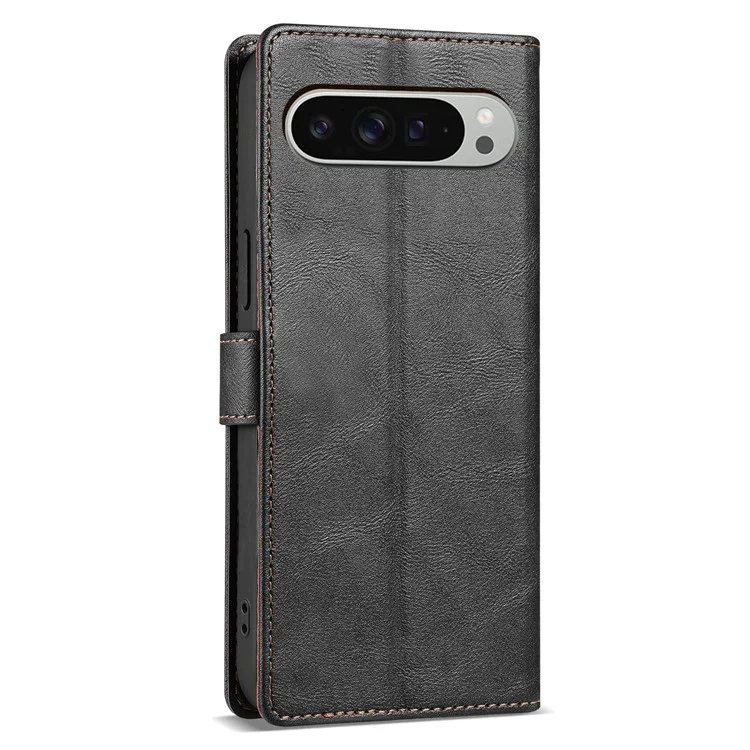 n. Bekus CSJ-001 Para Google Pixel 9 Pro XL Stand Case PU Cubierta de Teléfono de Cuero de Cuero - Negro