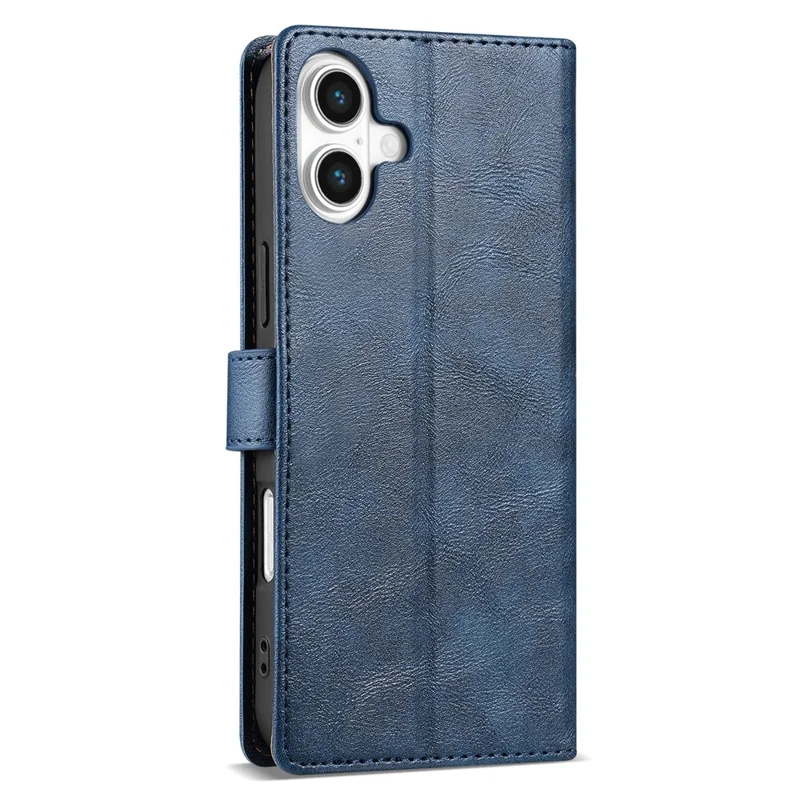 n. Bekus CSJ-001 Para Iphone 16 Plus Stand Case PU Cuero de Cuero Cover de la Billetera - Azul