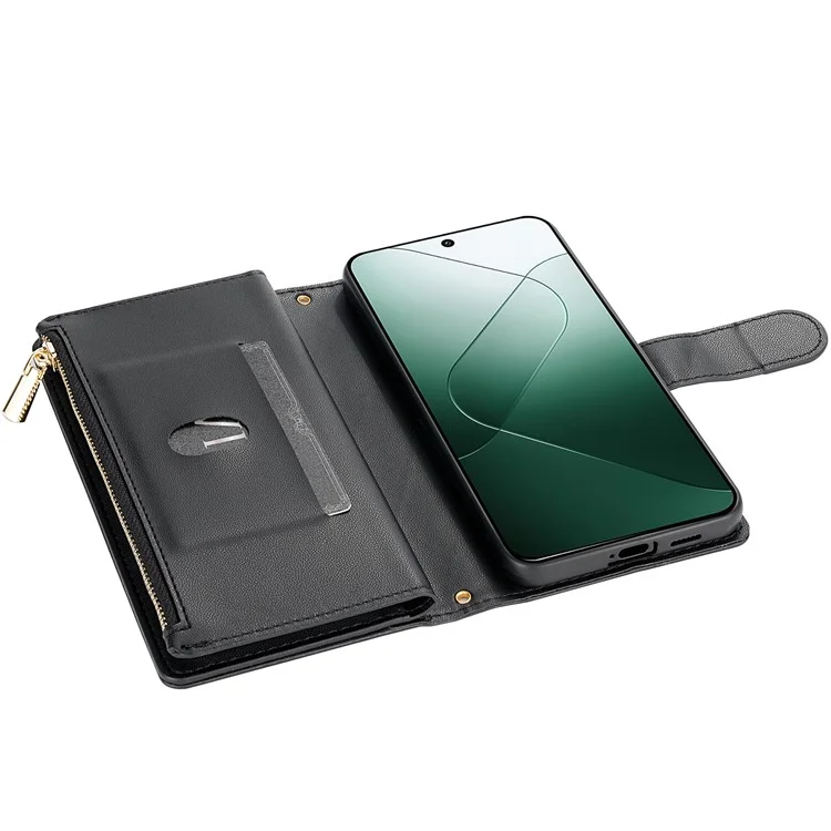 Pour Google Pixel 9 Pro / Pixel 9 Boîtier Rhombus Couture de Portefeuille de Portefeuille en Cuir Avec Long / Bracelet - Noir