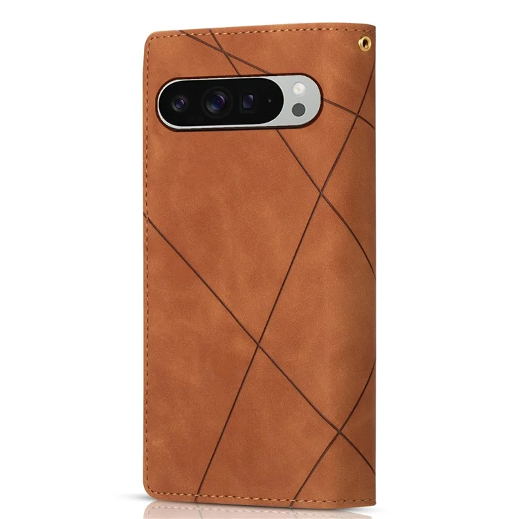Pour Google Pixel 9 / 9 Courture de Couleur de Couleur de Couleur Pro - Brun
