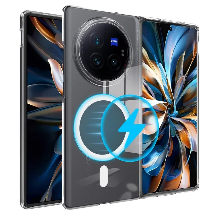 For vivo X Fold3 Case Compatible with MagSafe TPU+Acrylic Clear Phone Cover