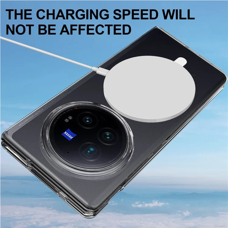 For vivo X Fold3 Case Compatible with MagSafe TPU+Acrylic Clear Phone Cover