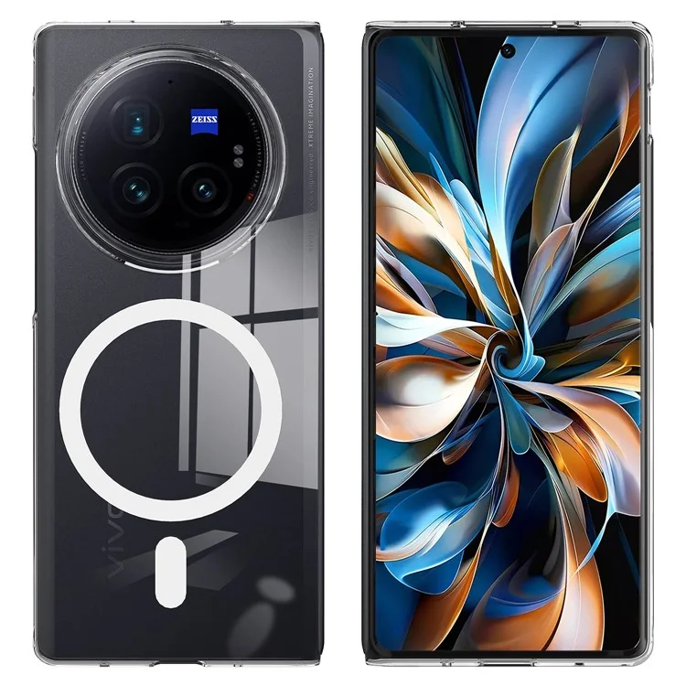 For vivo X Fold3 Case Compatible with MagSafe TPU+Acrylic Clear Phone Cover