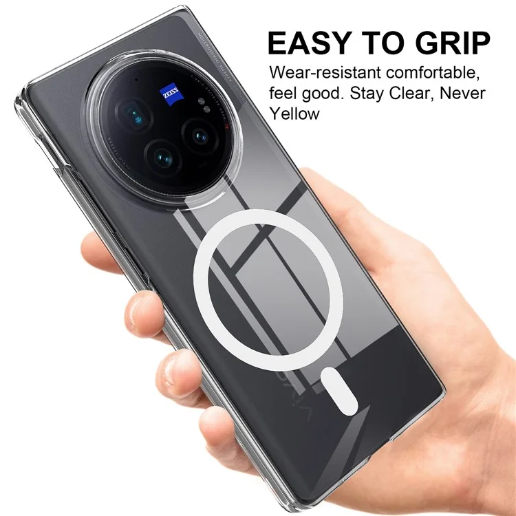 For vivo X Fold3 Case Compatible with MagSafe TPU+Acrylic Clear Phone Cover