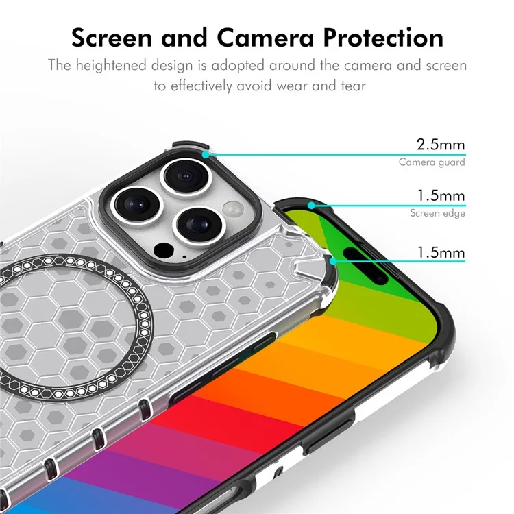 ENKAY HAT PRINCE For iPhone 16 Pro Max Case Compatible with MagSafe TPU+PC Phone Cover with Screen Film - White