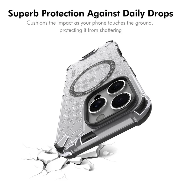 ENKAY HAT PRINCE For iPhone 16 Pro Case Compatible with MagSafe TPU+PC Phone Cover with Screen Film - White