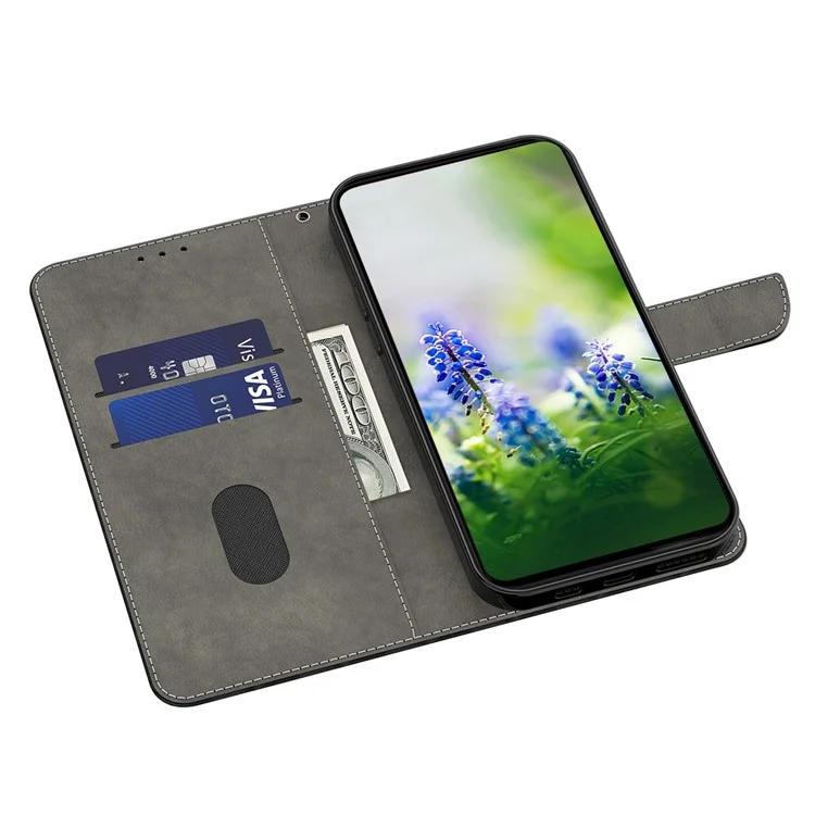 Für Samsung Galaxy S24 FE Case Stand Pattern Printing Leather Phone Cover - Standing Cat