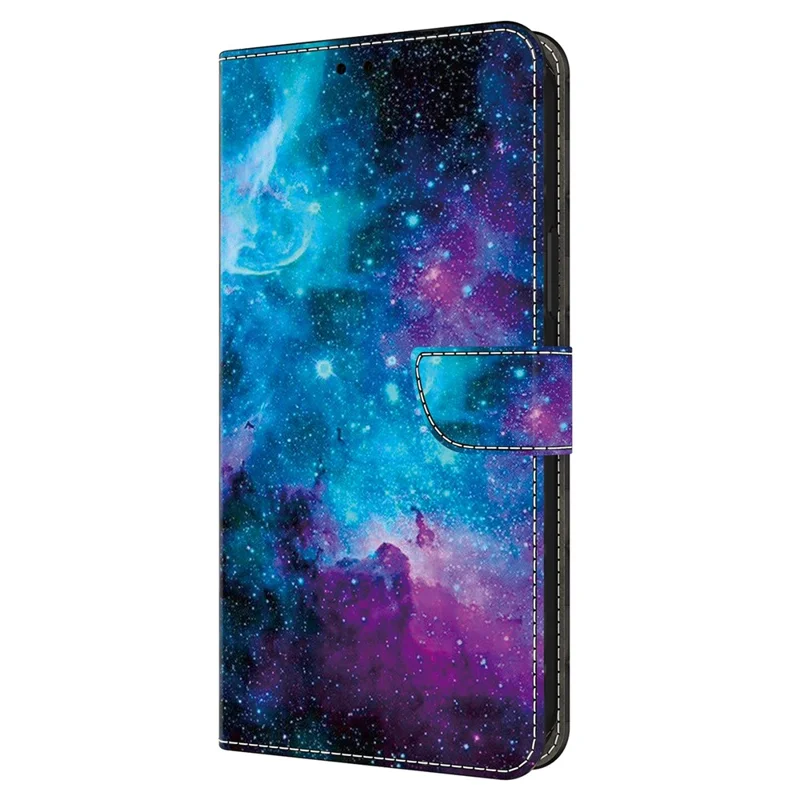 For Samsung Galaxy S24 FE Case Pattern Printed Protective Leather Flip Phone Case - Starry Sky