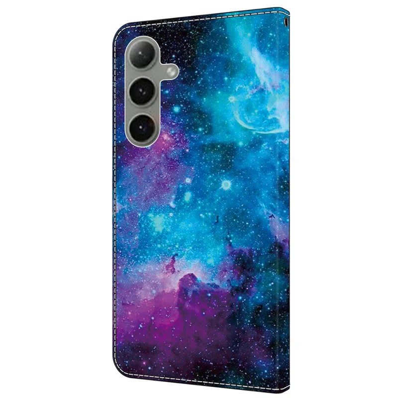 For Samsung Galaxy S24 FE Case Pattern Printed Protective Leather Flip Phone Case - Starry Sky