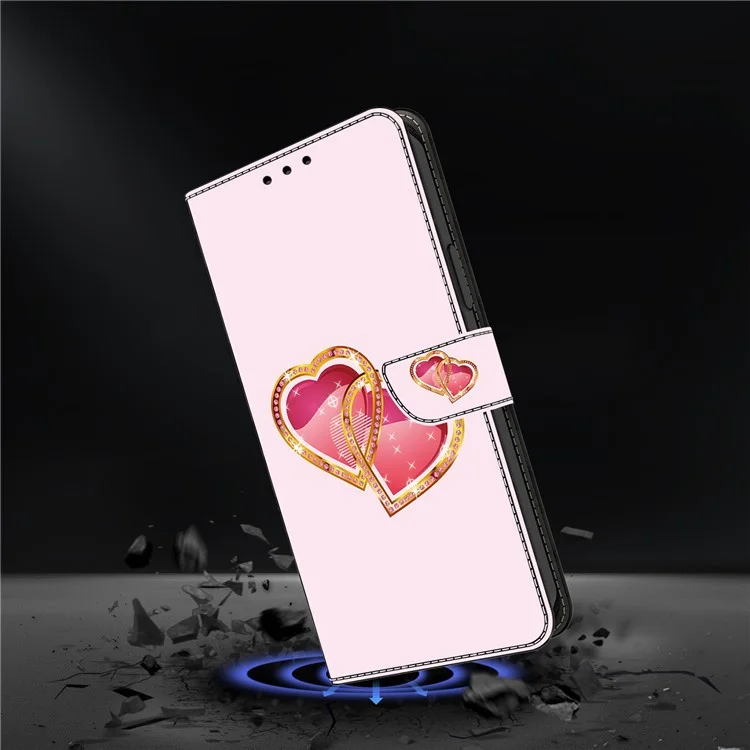 Для Samsung Galaxy A16 Case Pattern Printed Printectective Leather Flip Phone Case - Люблю Персик