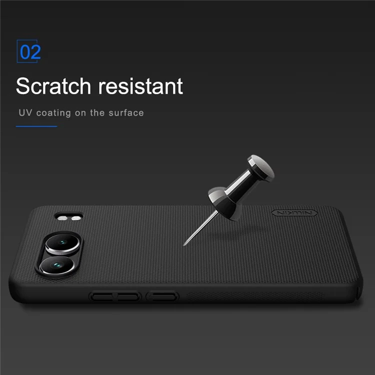 NILLKIN Frosted Shield Custodia per OnePlus Nord 4 Custodia Rigida in PC, Nero