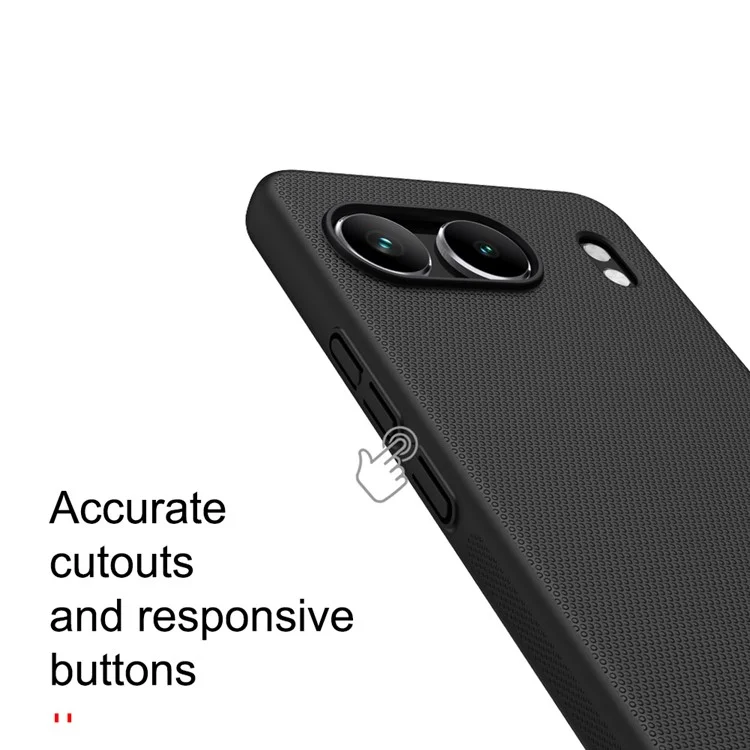 NILLKIN Frosted Shield Custodia per OnePlus Nord 4 Custodia Rigida in PC, Nero