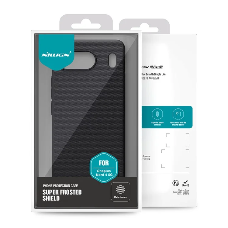 NILLKIN Frosted Shield Custodia per OnePlus Nord 4 Custodia Rigida in PC, Nero