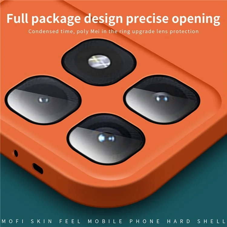 MOFI JK Qin Series Pour Xiaomi Redmi K70 Ultra Case Tpu + Acrylique Téléphone Couverture Skin Touch Fent - Orange