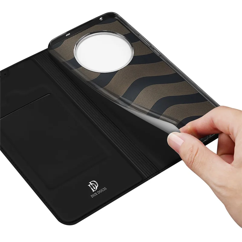 DUX DUCIS Skin Pro Series For Realme 13 Pro 5G (Global) / 13 Pro+ 5G (Global) Case Leather Cover Card Holder - Black